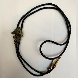 Western Wolf Bolo Tie